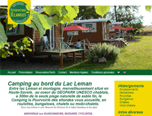 Tablet Screenshot of camping-lac-leman.com
